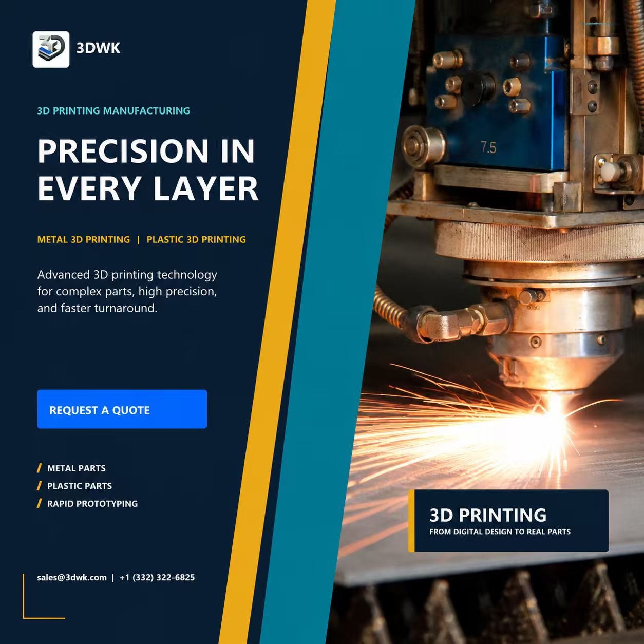 3DWK Precision in Every Feature Плакат с ЧПУ и микрообработкой