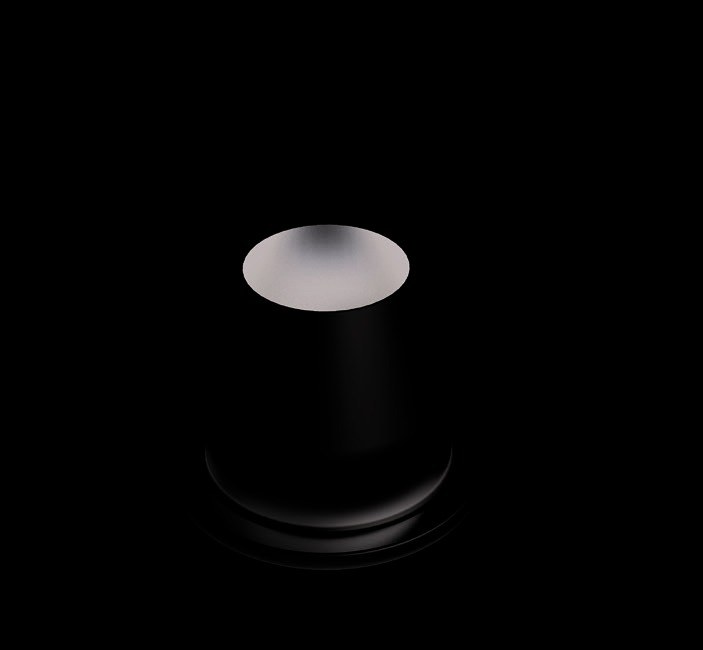 Metal additive aviation impeller geometry study blank on a dark background