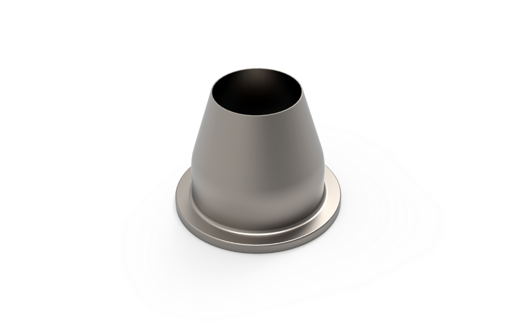 Metal additive flow nozzle with outer lattice structure