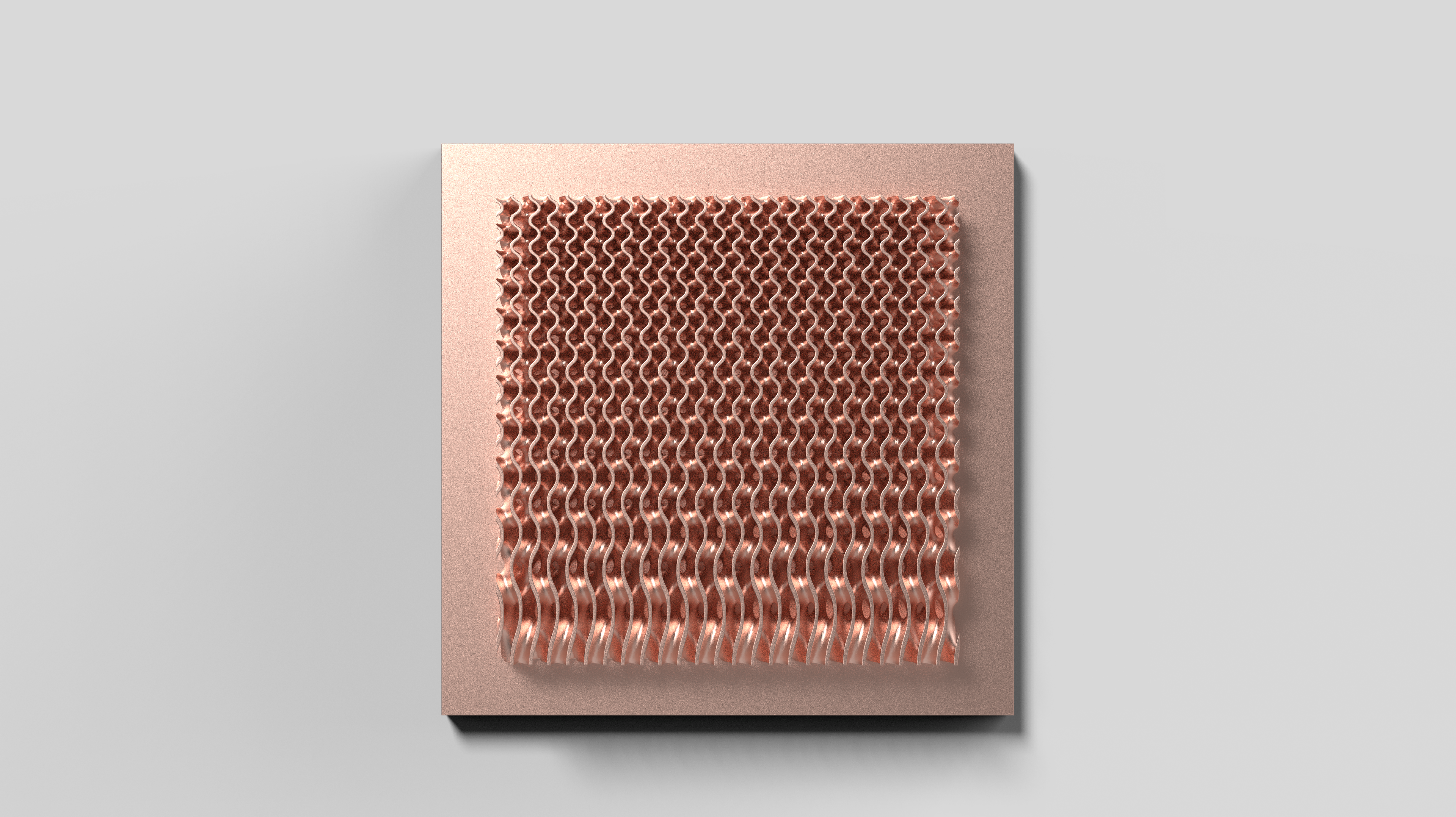 Copper additive gyroid TPMS channel block for thermal hardware discussion